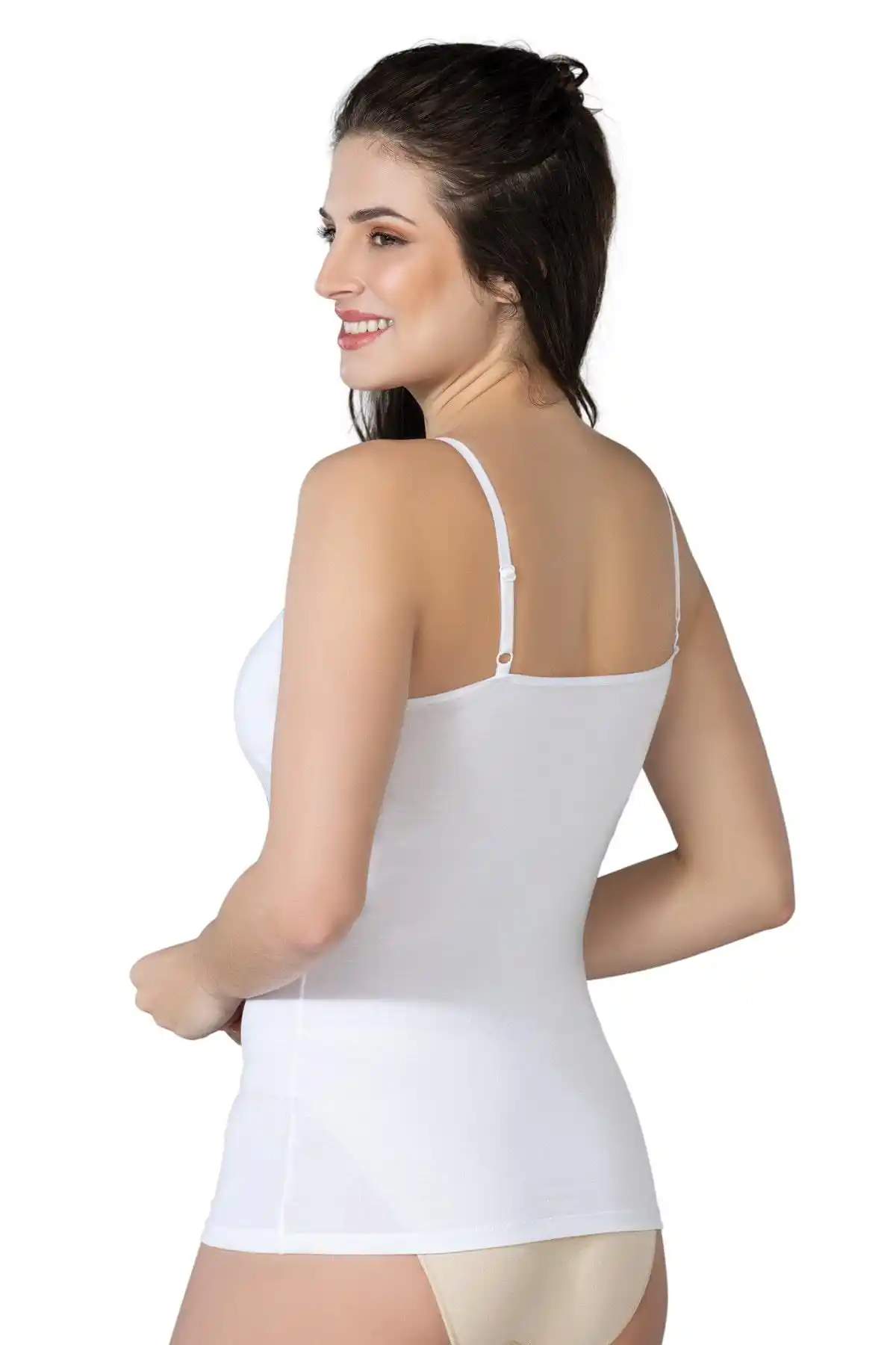 Beyaz Modal Cotton Emzirme Atlet