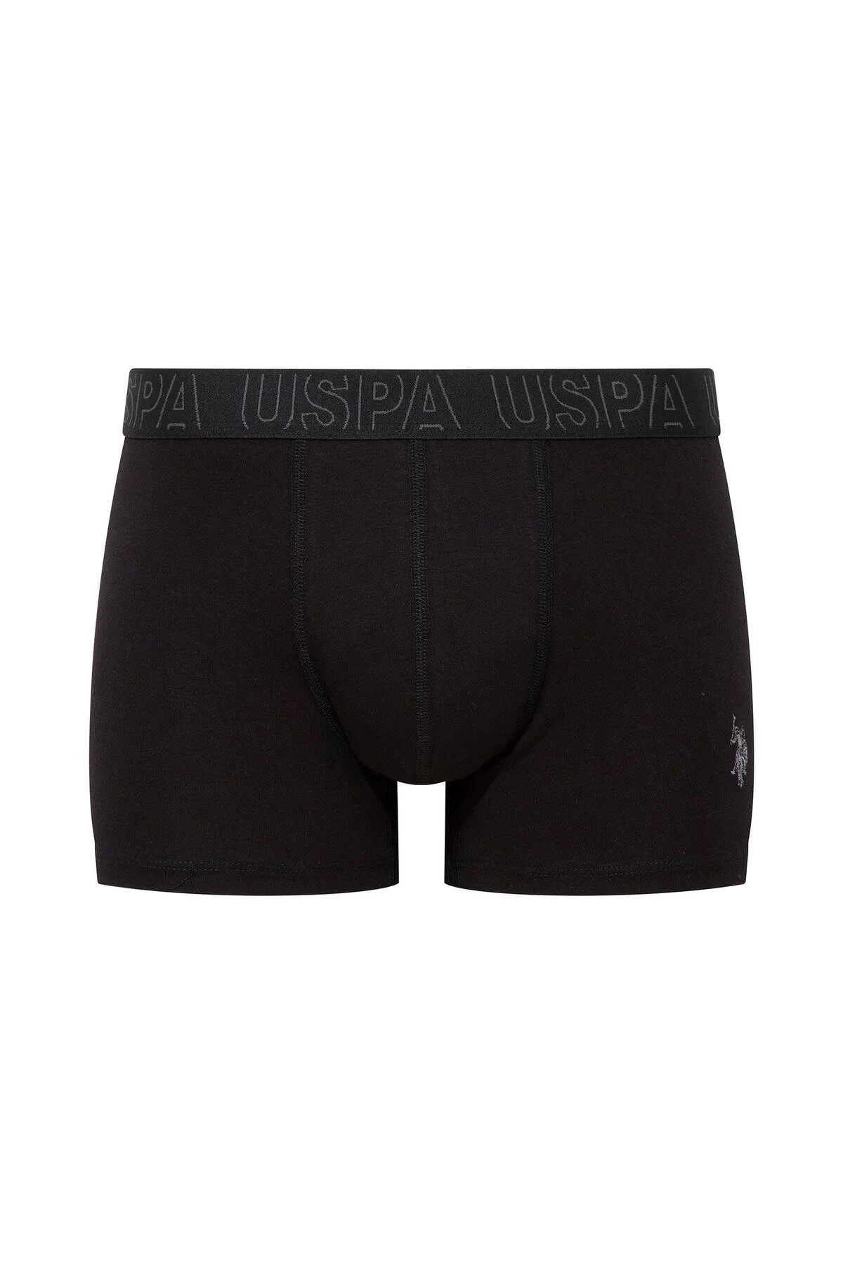 Bordo Lacivert Siyah Pamuklu Elastan Logo Lastik Detaylı Erkek 3’lü Boxer U.S. Polo Assn.
