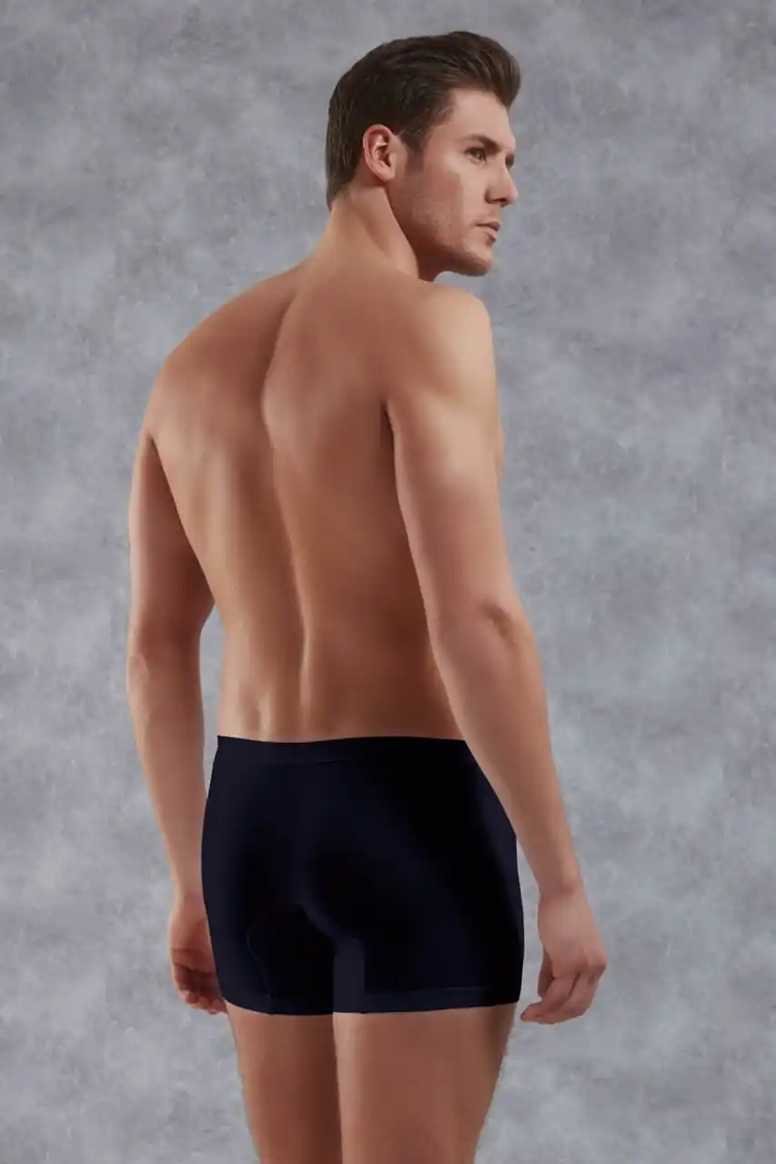 Erkek Lacivert Modal Torbalı İnce Bel Bantlı Normal Paça Boxer 