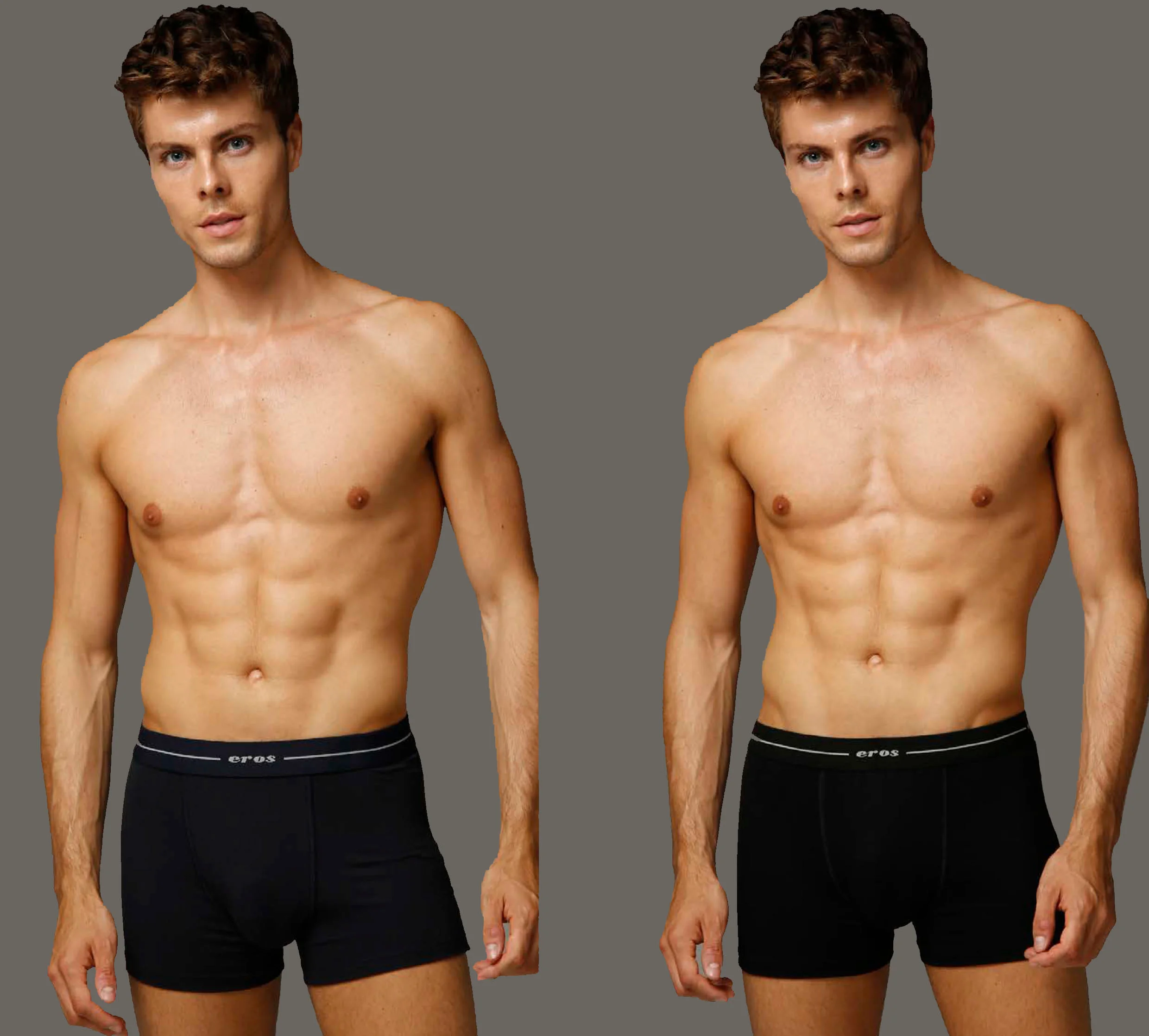 Erkek Pamuklu Siyah Lacivert Gri Compact 3'lü Boxer