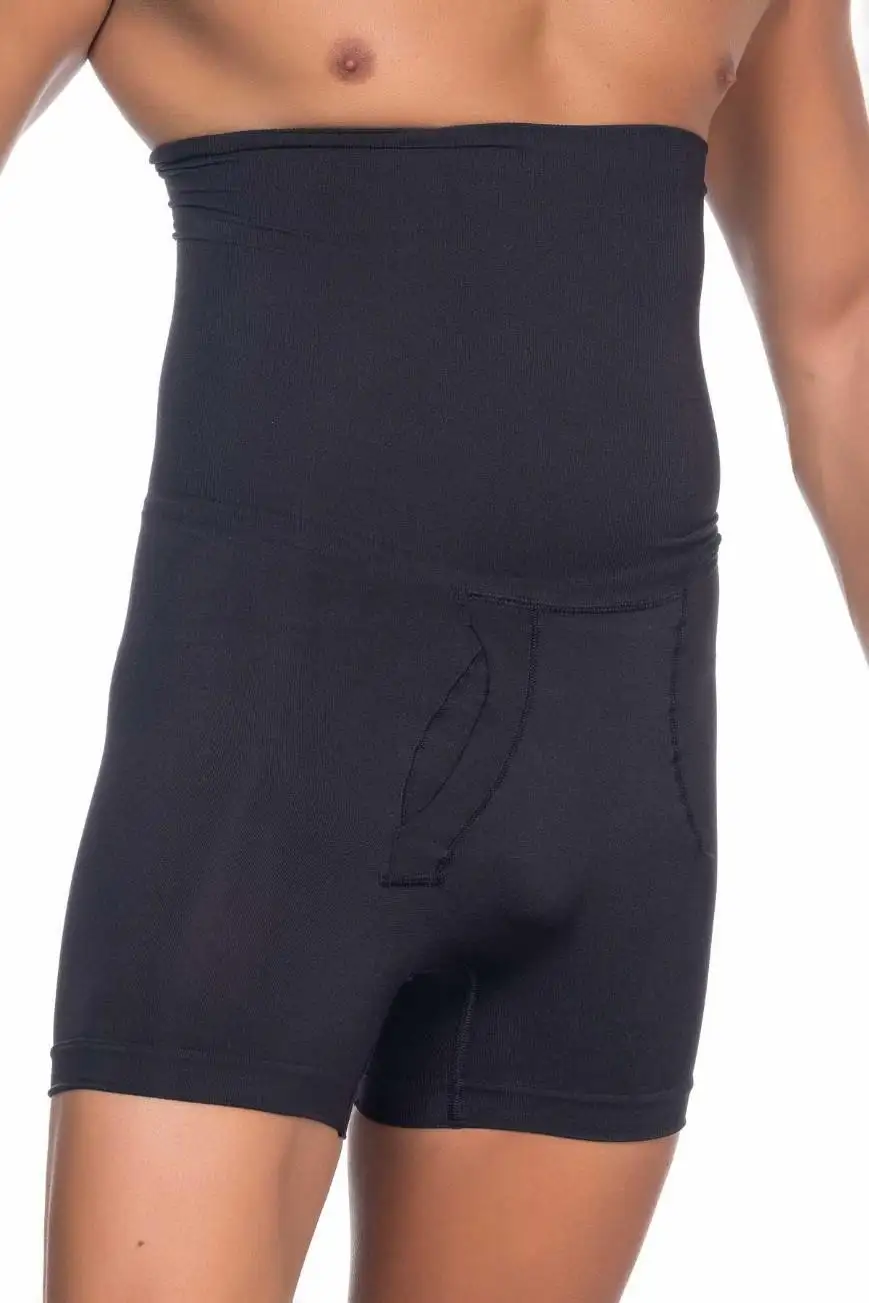 Erkek Yüksek Bel Siyah Double Boxer Korse