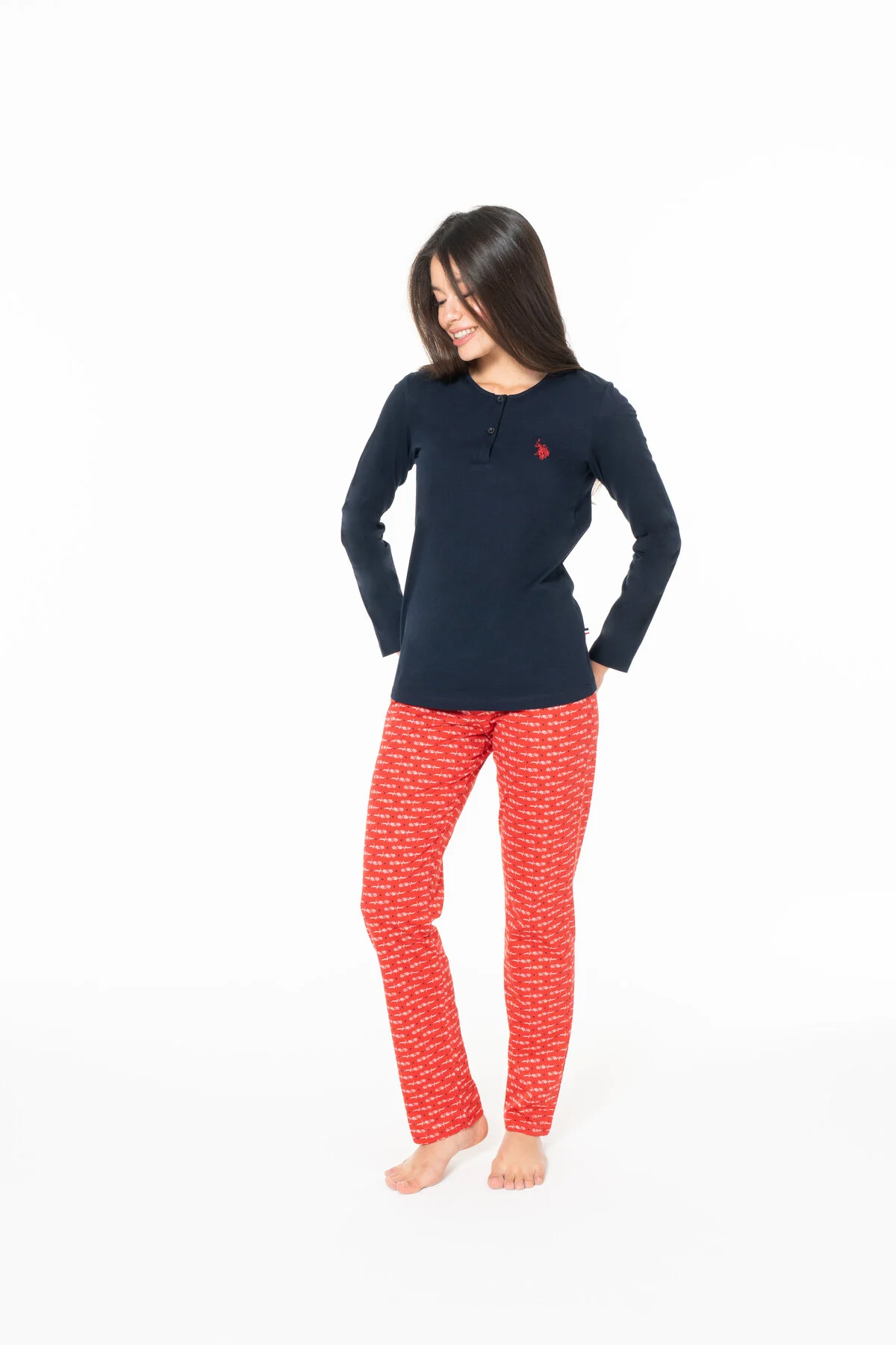 Kadın Lacivert Pijama Takım U.S. Polo Assn.