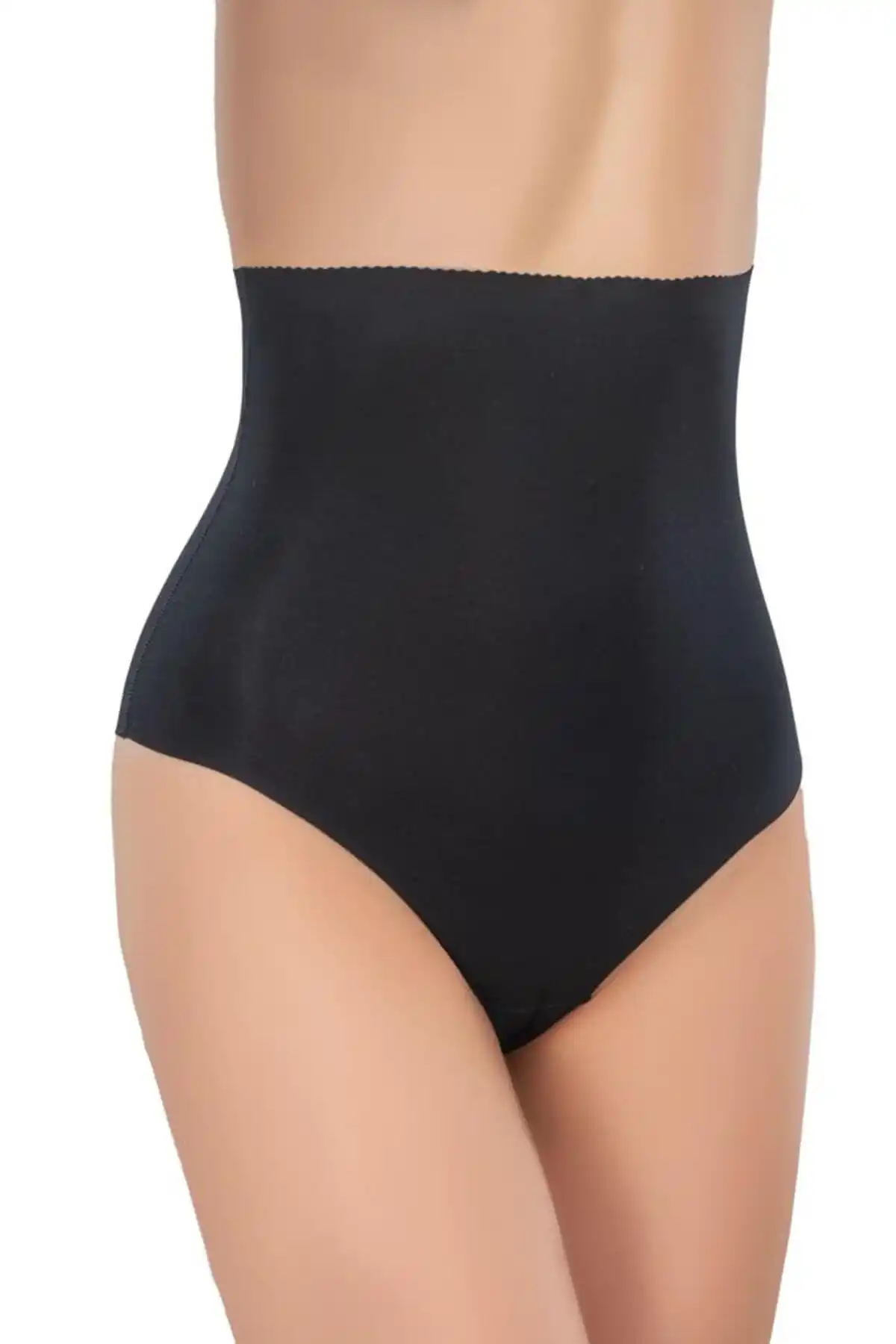 Siyah Lazer Kesim String Korse