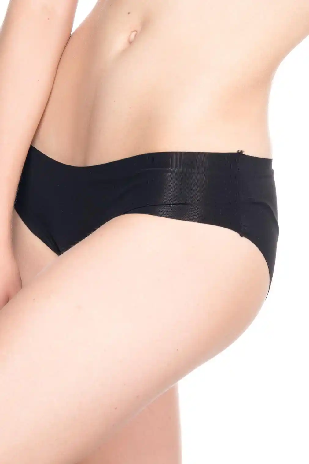 Siyah Slip Kadın Lazer Kesim Korse