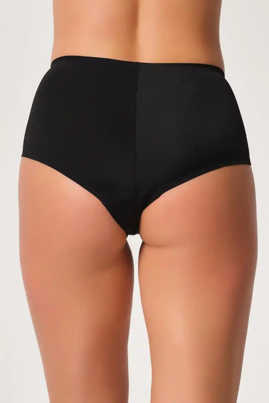 Siyah Yapıştırma Lazer Kesim Brezilya Slip