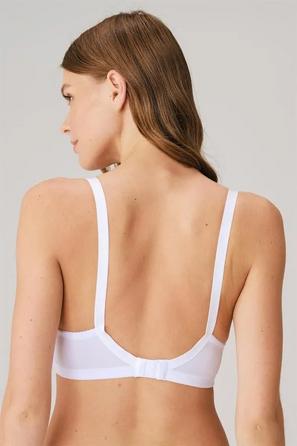 Beyaz Dantelli Balenli Dolgusuz Küçültücü Kadın Sütyen