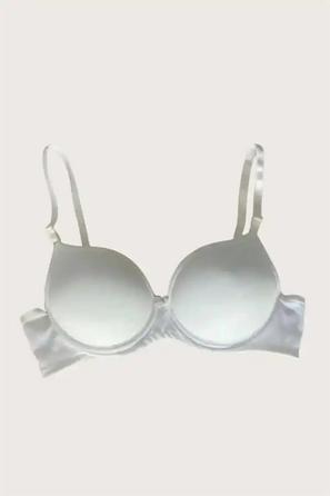 Beyaz Mikro Kumaş Balenli Askılı Dolgusuz Günlük Sütyen