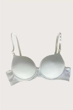 Beyaz Mikro Kumaş Balenli Askılı Dolgusuz Günlük Sütyen