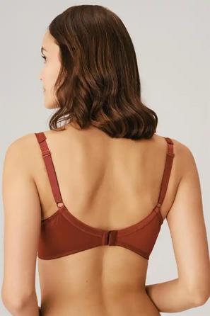 Bordo Mikrofiber Tül Detaylı Ayarlanabilir Askılı Balenli Desteksiz Dolgusuz Toparlayıcı Kadın Sütyen