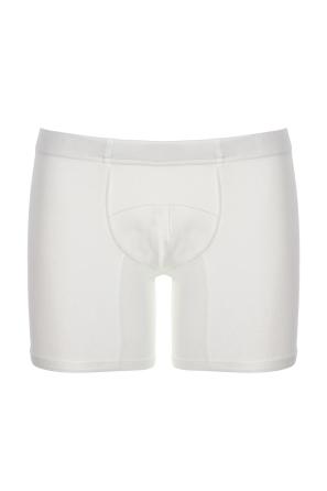 Erkek Modal Beyaz Uzun Boxer