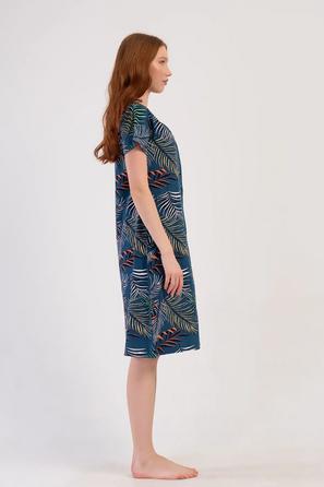 Kadın Süprem Petrol Yeşili Kısa Kol Fermuarlı Cepli Tunik