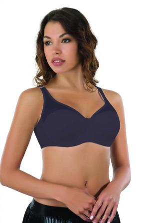 Lacivert Pedli Tül Toparlayıcı Sütyen