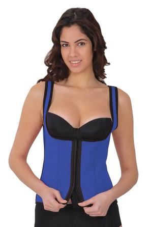 Mavi Agraflı Göğüs Açık Atlet Korse