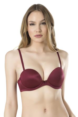 Mikrofiber Çıkarılabilir Askılı Straplez Çift Dolgulu Kadın Sütyen