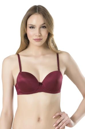 Mikrofiber İnce Askılı Dolgulu Cup Yanı Kesik Kadın Sütyen