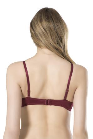 Mikrofiber İnce Askılı Dolgulu Cup Yanı Kesik Kadın Sütyen