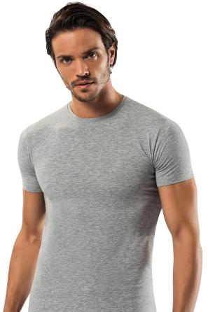 Pamuk Elastan Erkek Sıfır Yaka Kısa Kollu Tişört