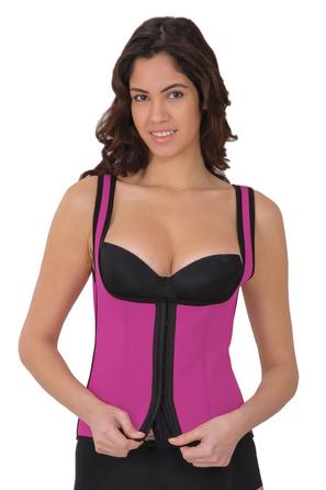 Pembe Agraflı Göğüs Açık Atlet Korse