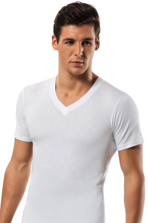 Penye Erkek V Yaka Kısa Kollu Tişört