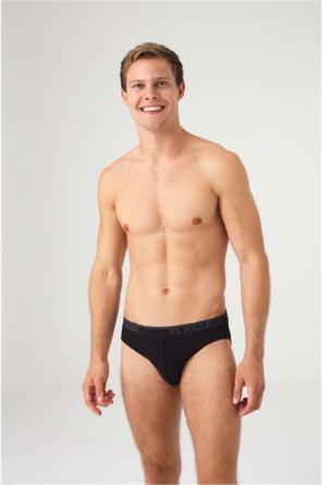 Siyah Antrasit Melanj Lacivert Pamuklu Erkek Slip 3’lü U.S. Polo Assn. 