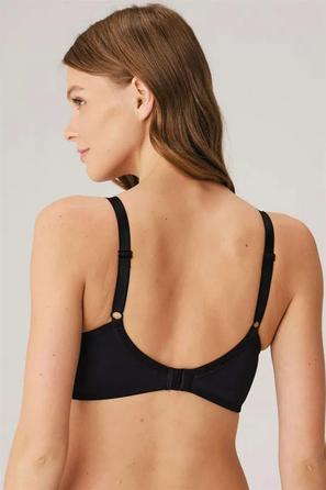 Siyah Balensiz Desteksiz Dolgusuz Küçültücü Toparlayıcı Kadın Sütyen