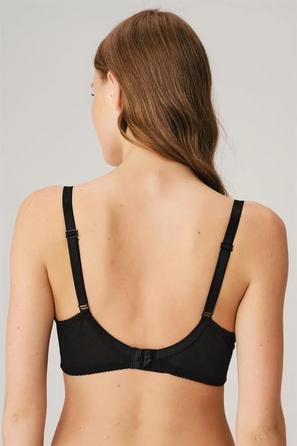 Siyah Dantelli Balenli Desteksiz Dolgusuz Küçültücü Toparlayıcı Kadın Sütyen