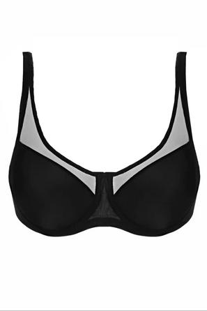 Siyah Pedli Tül Toparlayıcı Sütyen