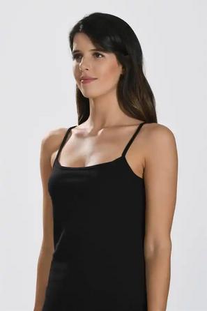 Siyah Ribana İp Askılı Atlet