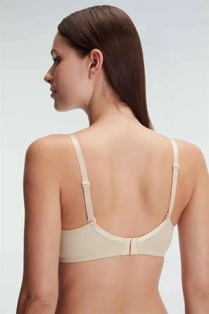 Ten Balenli Desteksiz Dolgusuz Askıları Çıkabilen Kadın T-Shirt Sütyeni