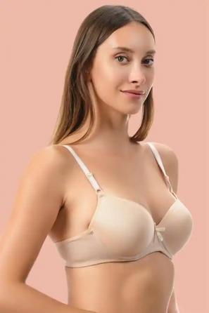 Ten Mikrofiber İnce Askılı Dolgusuz Fiyonk Detaylı Kadın Sütyen