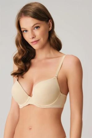 Ten Rengi Balenli Extra Destekli Dolgulu Askıları Çıkarılabilir Kadın T-Shirt Sütyen