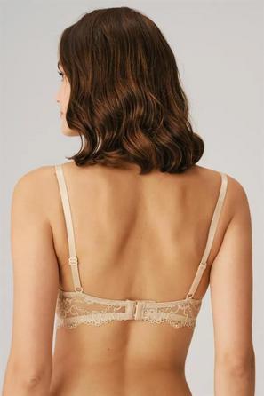 Ten Rengi Dantelli Balenli Dolgusuz Toparlayıcı Küçültücü Kadın Sütyen