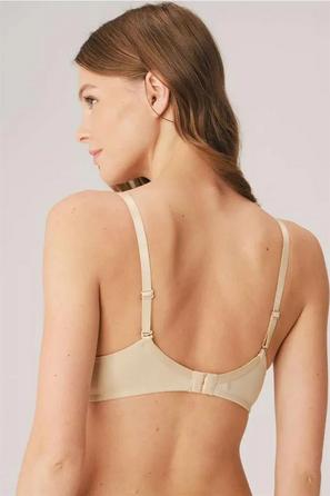 Ten Rengi Mikro Balenli Askıları Çıkabilen Destekli Dolgulu Kadın Sütyeni