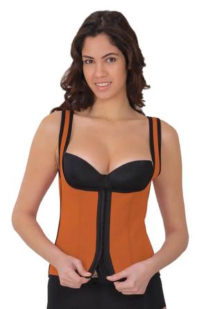 Turuncu Agraflı Göğüs Açık Atlet Korse