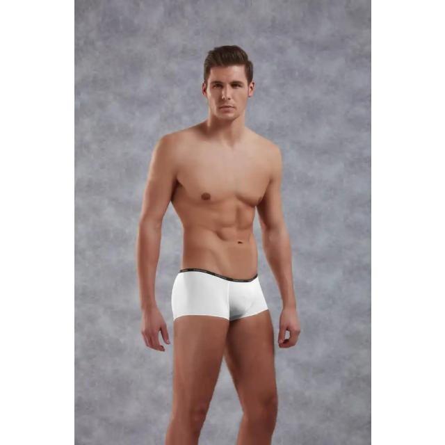 Erkek Beyaz Polyamid Mini Paça Boxer Erkek Beyaz Polyamid Mini Paça Boxer