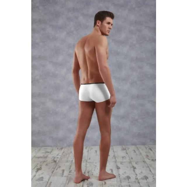 Erkek Beyaz Polyamid Mini Paça Boxer
