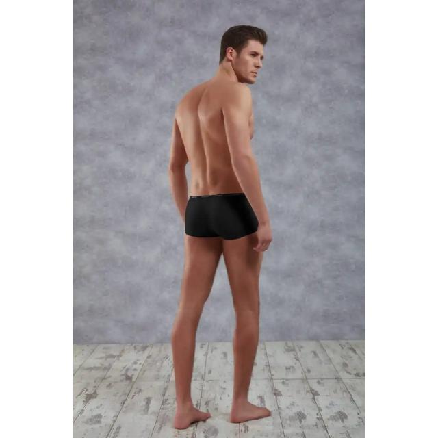  Erkek Siyah Polyamid Mini Paça Boxer