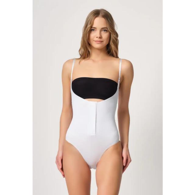 Beyaz Dekolte Uyumlu Agraflı Body Korse Beyaz Dekolte Uyumlu Agraflı Body Korse