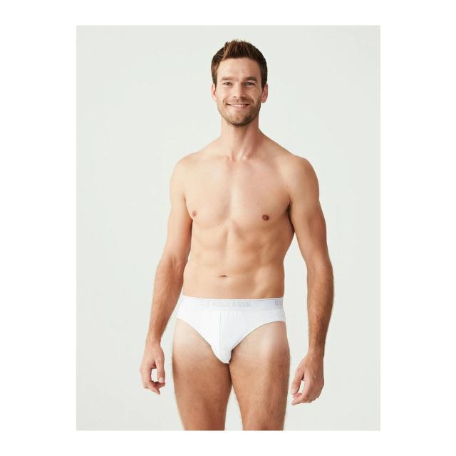 Beyaz Erkek Büyük Beden Slip 3’lü U.S. Polo Assn.