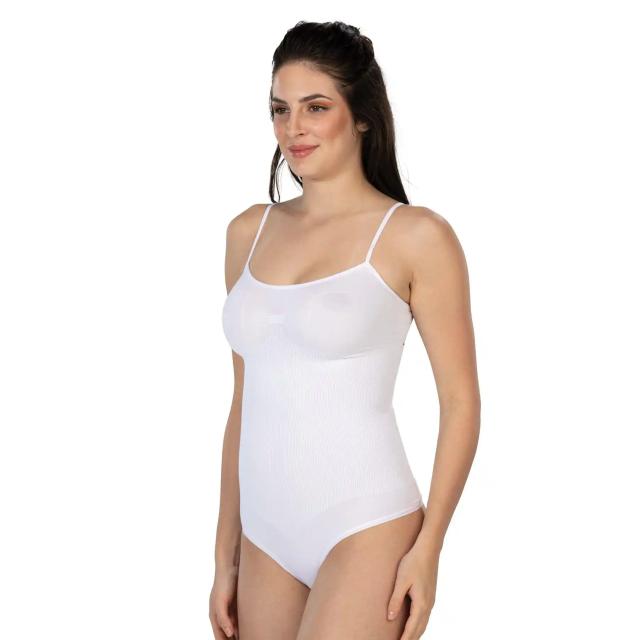 Beyaz İp Askılı Ribana String Body