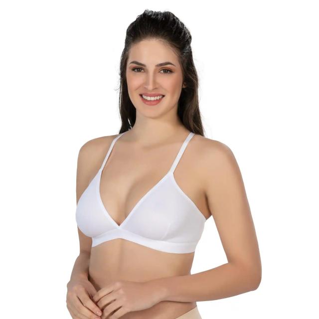 Beyaz Lazer Kesim Yapıştırma İz Yapmaz Sütyen Beyaz Lazer Kesim Yapıştırma İz Yapmaz Sütyen