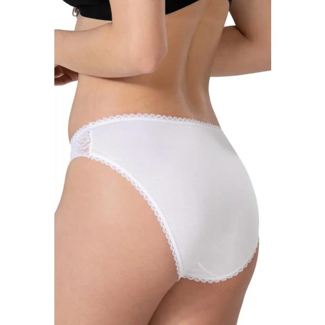 Beyaz Modal Cotton Dantelli Külot