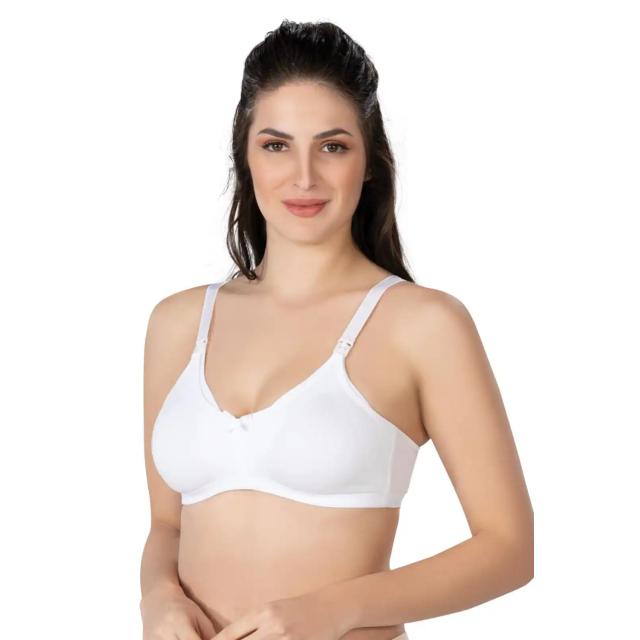 Beyaz Modal Cotton Emzirme Sütyen