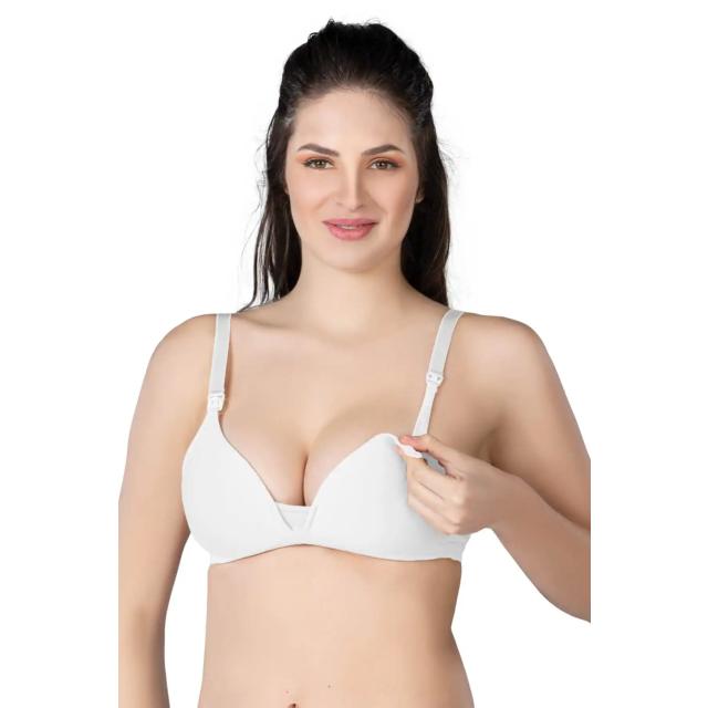 Beyaz Modal Cotton Kaplı Emzirme Sütyen Beyaz Modal Cotton Kaplı Emzirme Sütyen