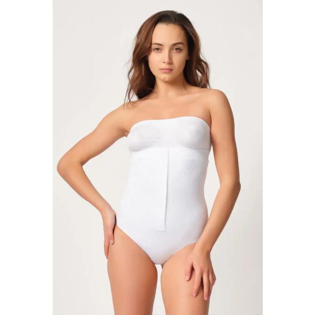 Beyaz Önden Agraflı Slip Korse Beyaz Önden Agraflı Slip Korse