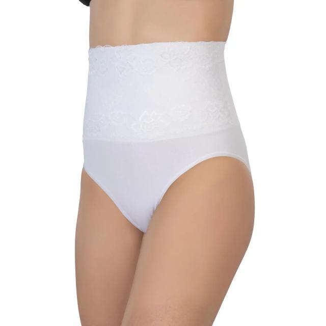 Beyaz Önü Dantelli Yüksek Bel Slip Korse Beyaz Önü Dantelli Yüksek Bel Slip Korse