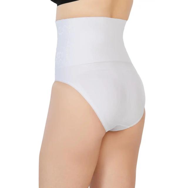 Beyaz Önü Dantelli Yüksek Bel Slip Korse