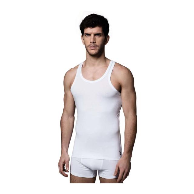 Beyaz Pamuklu Bisiklet Yaka Erkek Atlet Boxer Şort Set U.S. Polo Assn.