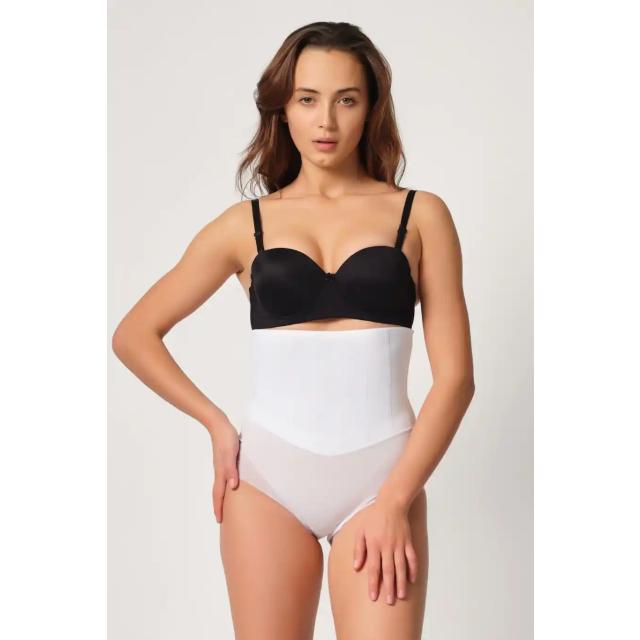 Beyaz Tül Lazer Kesim Slip Korse Beyaz Tül Lazer Kesim Slip Korse