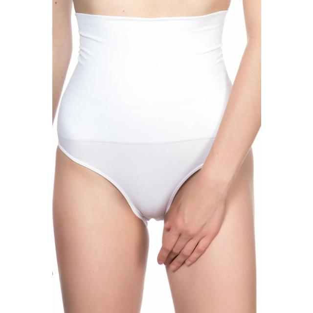 Ekstra Yüksek Bel Çıtçıtlı Slip Beyaz Korse